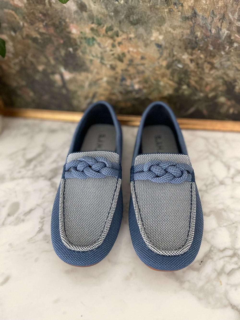 Rothy’s Braided Loafers Chambray Blue Driving Shoes Size 9.5 - Picture 7 of 12